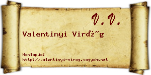 Valentinyi Virág névjegykártya