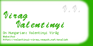 virag valentinyi business card